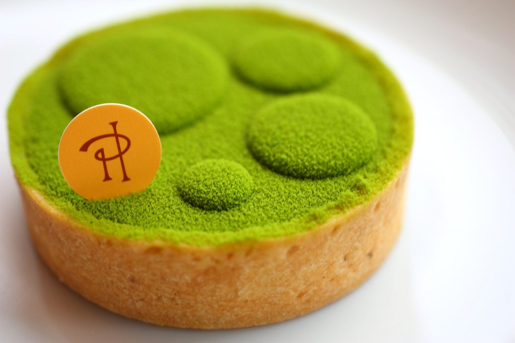 mini tarte a la poudre de the vert japonais