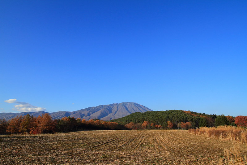 Une vue automnale de la region de Tohoku