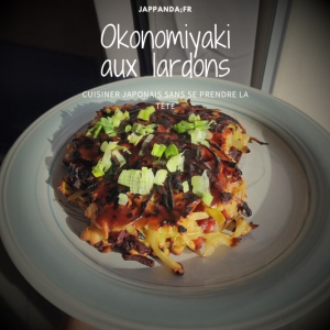 Okonomiyaki aux lardons pret a deguster