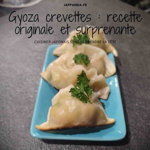 Raviolis japonais gyoza crevettes prêts à consommer