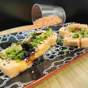 Un exemple de ce qu'on peut faire avec du tofu de lentilles corail